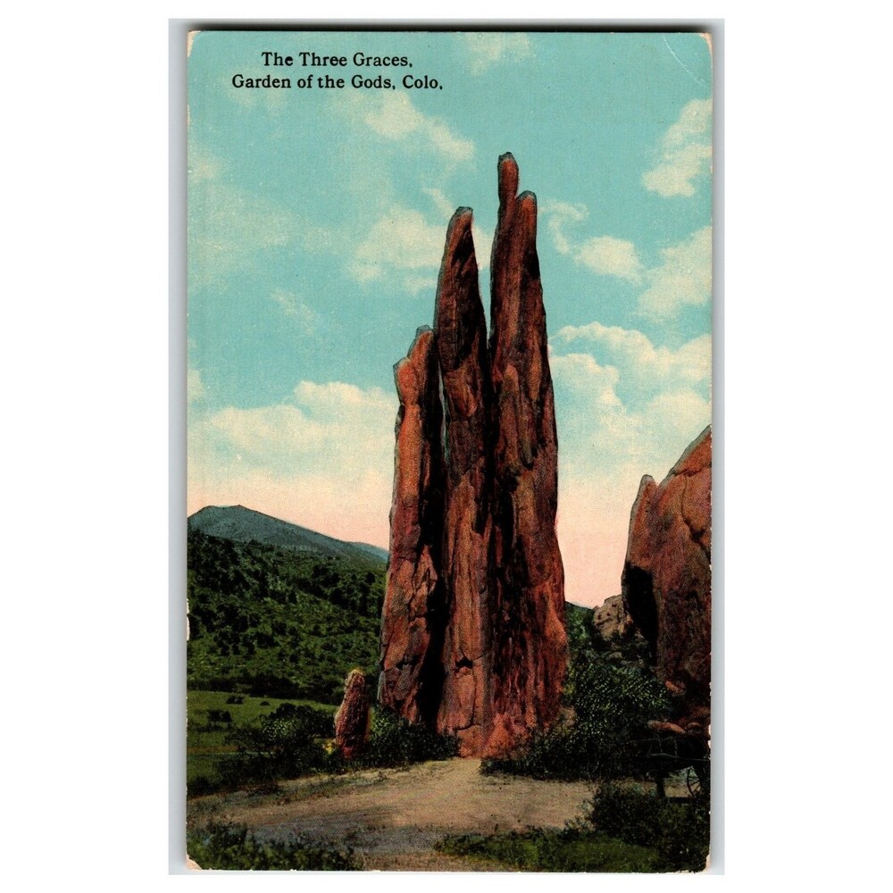 Vintage The Three Graces Garden of the Gods Colorado Scenic Postcard